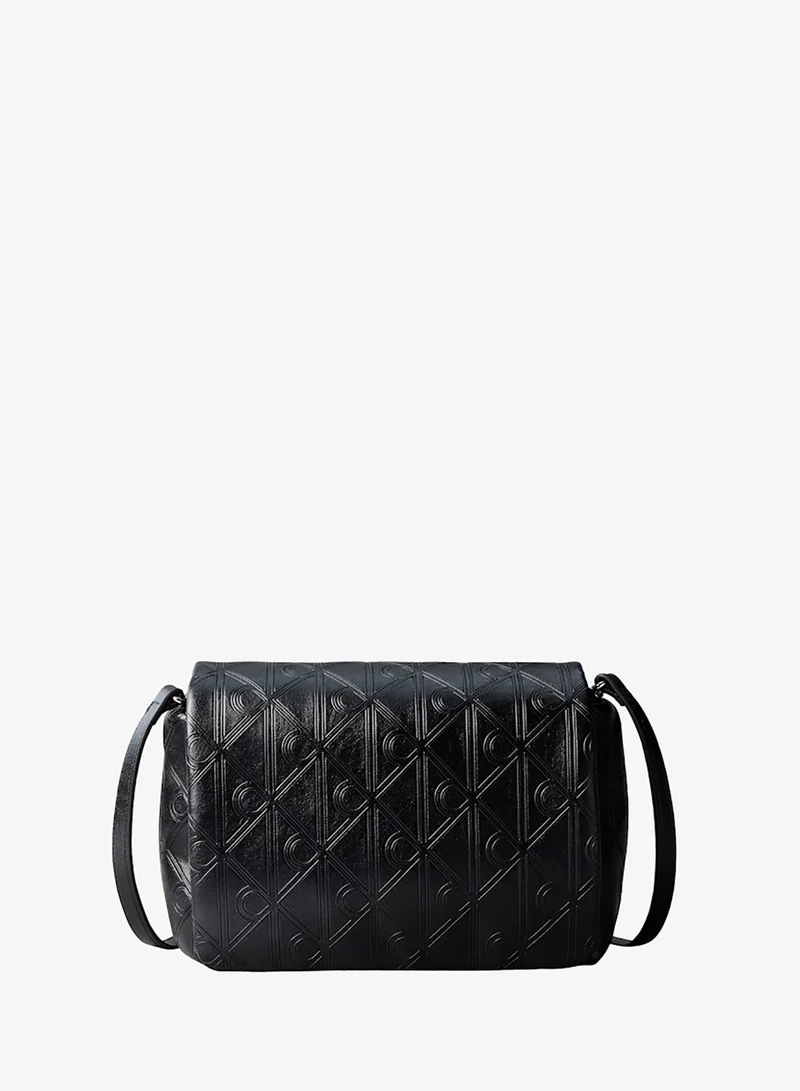 CALVIN KLEIN Puffer Emblem Logo Flap Crossbody Bag